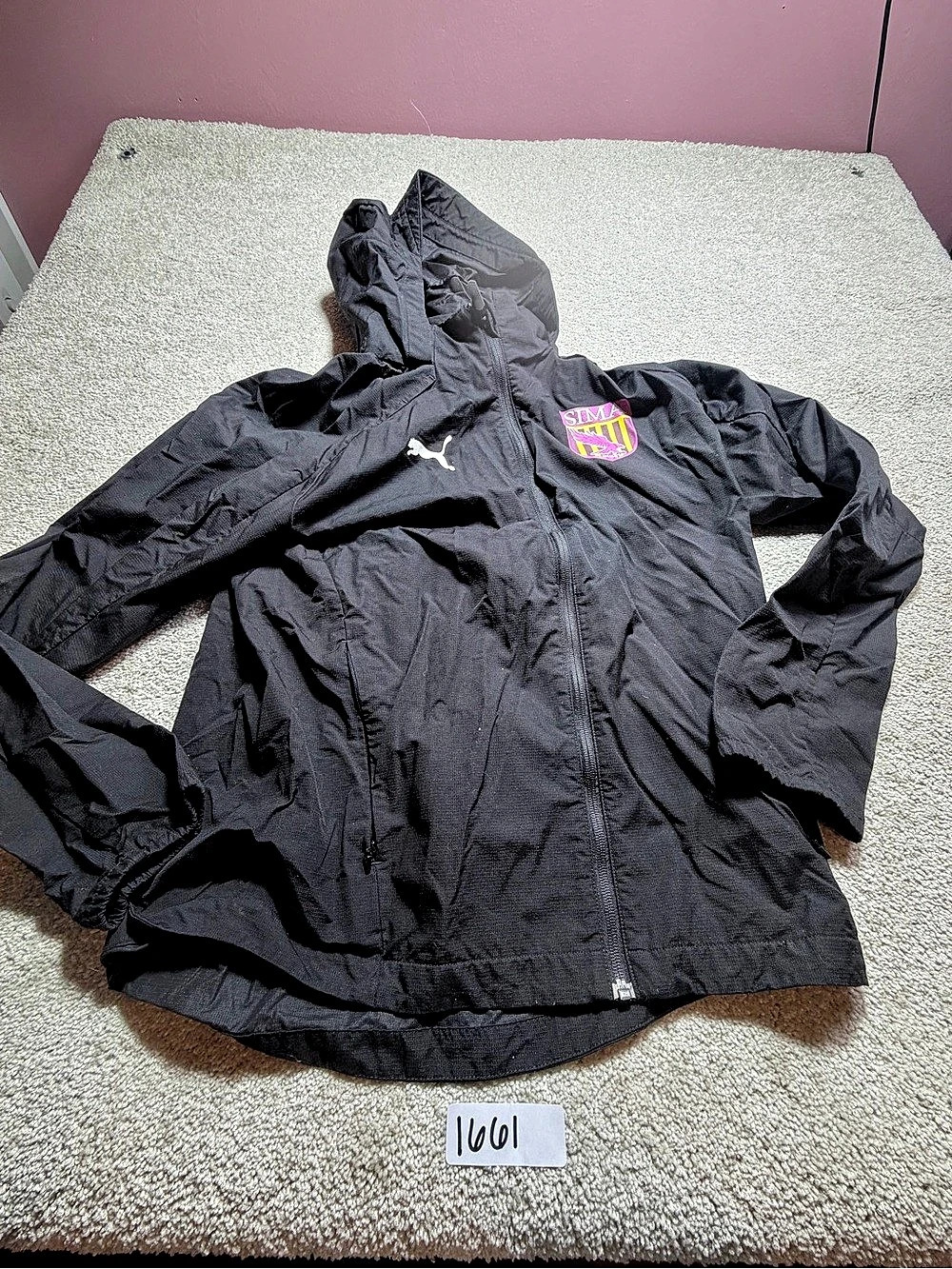Puma Black SIMA Academy Soccer Jacket Men's Size medium